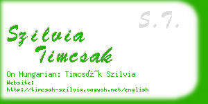 szilvia timcsak business card